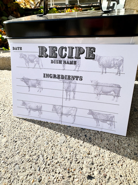 The 'Ol Bessie Recipe Card
