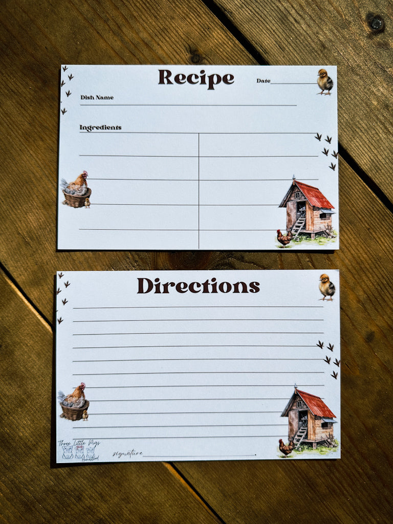 The Reba Chicken Recipe Card